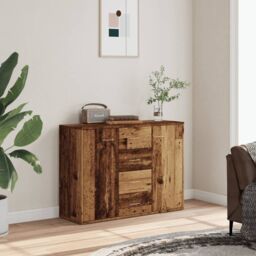 Berkfield Home Sideboard Old Wood 88x30x64 cm Engineered Wood in Brown - Size: 88 x 30 x 64 cm - thumbnail 3