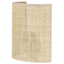 Wyld and Coco Natural Rattan Wall Lamp 22 cm Half Drum Shade - thumbnail 4