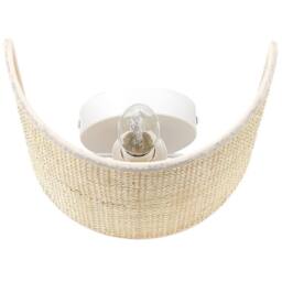Wyld and Coco Natural Rattan Wall Lamp 22 cm Half Drum Shade - thumbnail 5