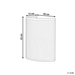 Wyld and Coco Natural Rattan Wall Lamp 22 cm Half Drum Shade - thumbnail 3