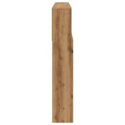 Berkfield Home Headboard Cabinet Artisan Oak 160x19x103.5 cm Engineered Wood in Brown - thumbnail 5