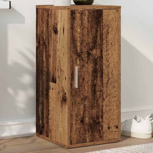 Berkfield Home Shoe Cabinet Old Wood 32x35x70 cm Engineered Wood in Brown - Size: 32 x 35 x 70 cm - image 1