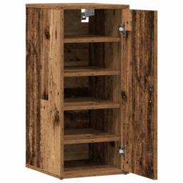Berkfield Home Shoe Cabinet Old Wood 32x35x70 cm Engineered Wood in Brown - Size: 32 x 35 x 70 cm - thumbnail 5