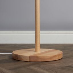 ValueLights Heather Wooden Traditional Floor Lamp Base in Light Oak - thumbnail 3