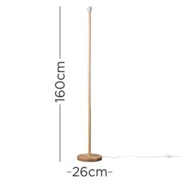 ValueLights Heather Wooden Traditional Floor Lamp Base in Light Oak - thumbnail 4