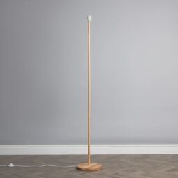 ValueLights Heather Wooden Traditional Floor Lamp Base in Light Oak - thumbnail 2