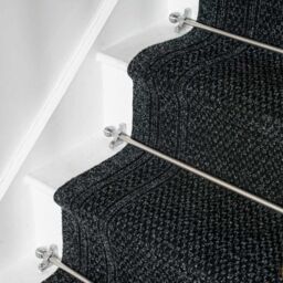 runrug Black Aztec Stair Carpet Runner - Size: 80 cm x 450 cm - thumbnail 3