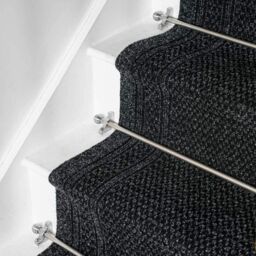 runrug Black Aztec Stair Carpet Runner - Size: 80 cm x 450 cm - thumbnail 5