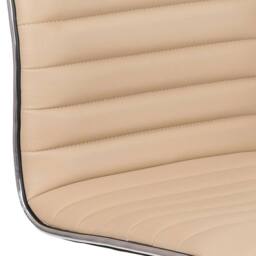 VOGREX Tan PU Leather Adjustable Swivel Executive Office Chair - thumbnail 5