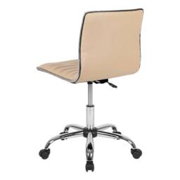 VOGREX Tan PU Leather Adjustable Swivel Executive Office Chair - thumbnail 3