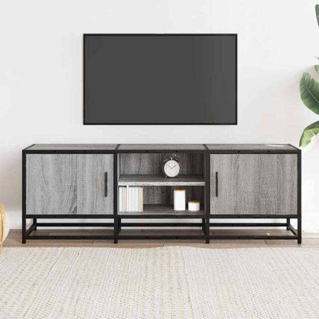 Berkfield Home TV Cabinet Grey Sonoma 120x35x41 cm Engineered Wood & Metal - Size: 120 x 35 x 41 cm - image 1