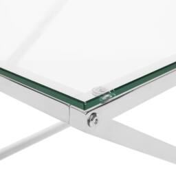 Wyld and Coco Luxe Home Silver Glass Coffee Table 60 x 60 cm - thumbnail 5