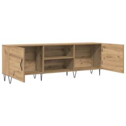 Berkfield Home TV Cabinet Artisan Oak 150x30x50 cm Engineered Wood in Brown - Size: 150 x 30 x 50 cm - thumbnail 5