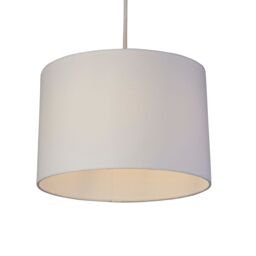 Lighting Collection White 30Cm Tc Cotton Drum Tc Liner Lamp Shade - thumbnail 2