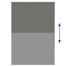 Berkfield Home Roller Blind Blackout Grey 100x130 cm Fabric Width 95.7 cm Polyester - thumbnail 5