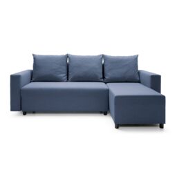 Abakus Direct Oslo Reversible Corner Sofa Bed in Dark Blue - thumbnail 2