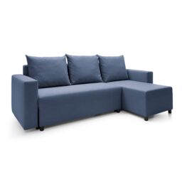 Abakus Direct Oslo Reversible Corner Sofa Bed in Dark Blue - thumbnail 3