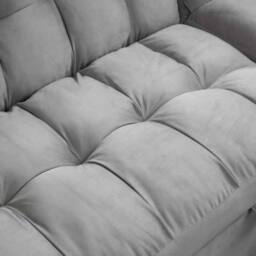 SquareBoxx Palermo 2 Seater Sofa Bed Pull Out Convertible Double Sofa Bed in Grey - thumbnail 6