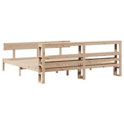Berkfield Home Bed Frame without Mattress 180x200 cm Super King Solid Wood Pine in Brown - thumbnail 6