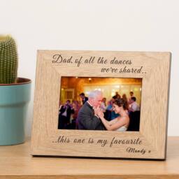 Uniqueful Personalised Of all the dances we've shared Wood Picture Frame 7x5 Dad in Beige - Size: 1 Pack - thumbnail 1