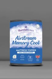 Slumberdown Airstream Memory Cool Mattress Topper in White - Size: King