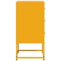 Berkfield Home Durable Bedside Cabinet Mustard Yellow 36x39x78 cm Steel - Size: 36 x 39 x 78 cm - thumbnail 6