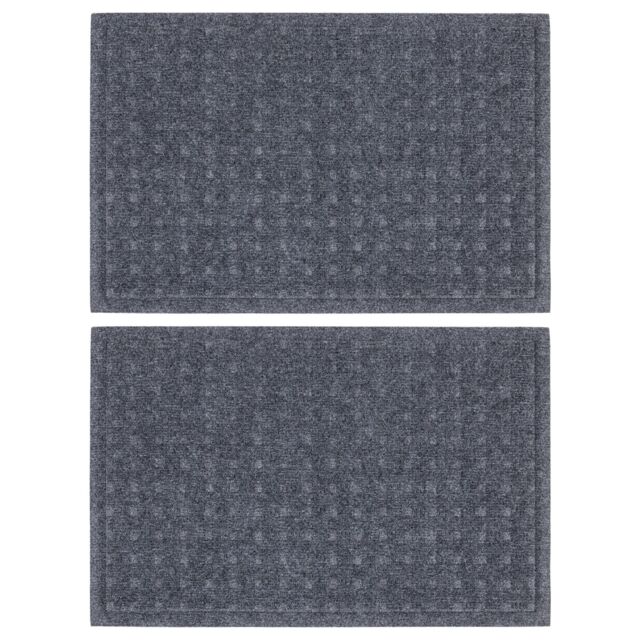 Nicola Spring Heavy Duty Dirt Trapper Door Mats - 60 x 40cm - Set of 2 in Grey - Size: 40 cm x 60 cm - image 1
