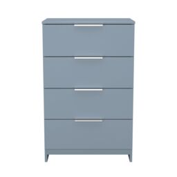 Ready Assembled 2 U Dover 4 Drawer Midi Chest (Ready Assembled) in Light Blue - thumbnail 2
