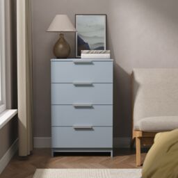 Ready Assembled 2 U Dover 4 Drawer Midi Chest (Ready Assembled) in Light Blue