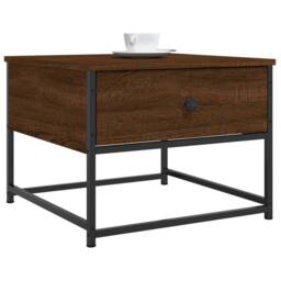 Berkfield Home Coffee Table Brown Oak 51x51x40 cm Engineered Wood - Size: 51 x 51 x 40 cm - thumbnail 3