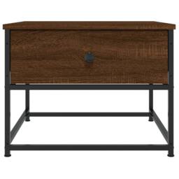 Berkfield Home Coffee Table Brown Oak 51x51x40 cm Engineered Wood - Size: 51 x 51 x 40 cm - thumbnail 6