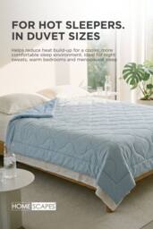 Homescapes Luxury Cooling Blanket, Summer Coverless Duvet in Blue - Size: Double - thumbnail 6