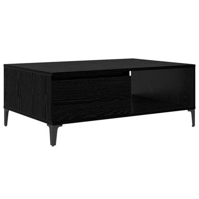 Berkfield Home Coffee Table Black oak 90 x 60 x 35 cm Engineered wood - image 1