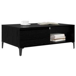 Berkfield Home Coffee Table Black oak 90 x 60 x 35 cm Engineered wood - thumbnail 3