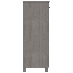 Berkfield Home Shoe Cabinet HAMAR Light Grey 85x40x108 cm Solid Wood Pine - Size: 85 x 40 x 108 cm - thumbnail 4