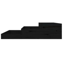 Berkfield Home Planter Black 107x107x27 cm Solid Wood Pine - Size: 107 x 107 x 27 cm - thumbnail 5
