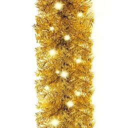 Berkfield Home Christmas Garland with LED Lights 10 m Gold - thumbnail 7