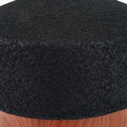 Ruma Wood Effect Textured Ceramic Table Lamp in Black - thumbnail 5