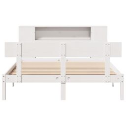 Berkfield Home Bookcase Bed without Mattress White 140x190 cm Solid Wood Pine - thumbnail 4