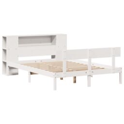 Berkfield Home Bookcase Bed without Mattress White 140x190 cm Solid Wood Pine - thumbnail 3