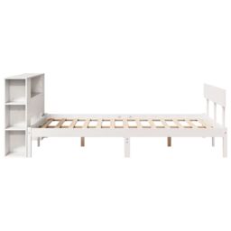 Berkfield Home Bookcase Bed without Mattress White 140x190 cm Solid Wood Pine - thumbnail 7