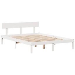 Berkfield Home Bookcase Bed without Mattress White 140x190 cm Solid Wood Pine - thumbnail 5