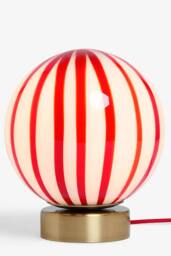 Cath Kidston Glass Marble Table Lamp - Red/White