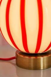 Cath Kidston Glass Marble Table Lamp - Red/White - thumbnail 4