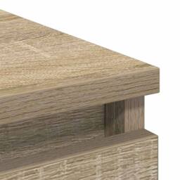Berkfield Home Sideboard Sonoma Oak 80x35x99 cm Engineered Wood in Light Oak - Size: 80 x 35 x 99 cm - thumbnail 9