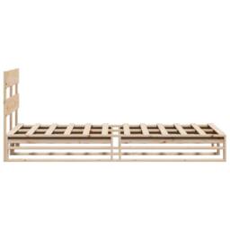 Berkfield Home Modern Bed Frame without Mattress 100x200 cm Solid Wood Pine in Natural - thumbnail 7