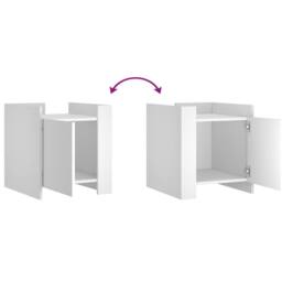Berkfield Home Decorative Bedside Cabinet White 45x50x50 cm Engineered Wood - Size: 45 x 50 x 50 cm - thumbnail 8