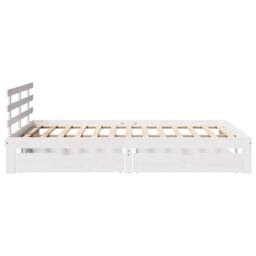 Berkfield Home Bed Frame with Drawers without Mattress White 150x200 cm King Size - thumbnail 5