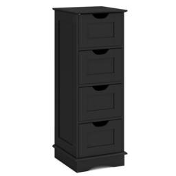 VOGREX Black Freestanding Narrow Bathroom Storage Cabinet - thumbnail 1