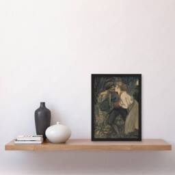 "Artery8 La Chienne Au Loup Painting Steinlen Framed Wall Art Print - Size: W12"" x H16""" - thumbnail 4